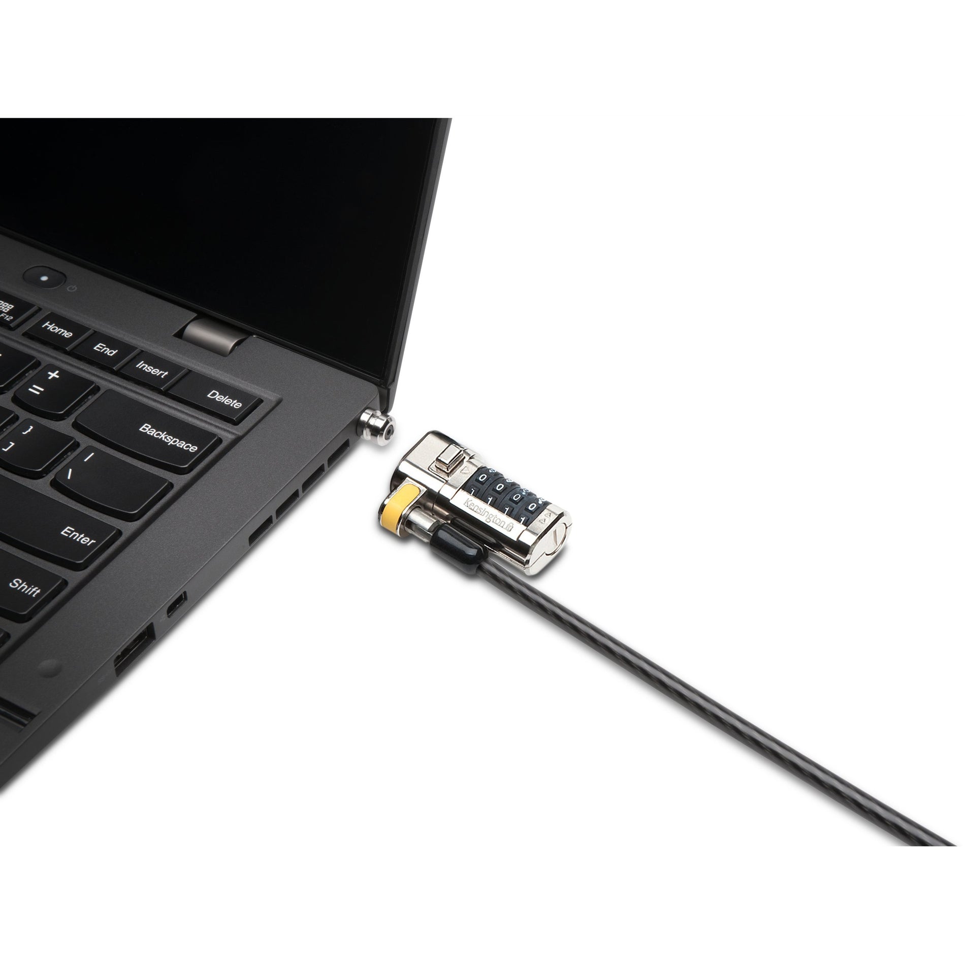 Kensington K67936WW ClickSafe Combination Laptop Lock, 6 ft Cable Length, 4-digit Locking Combination