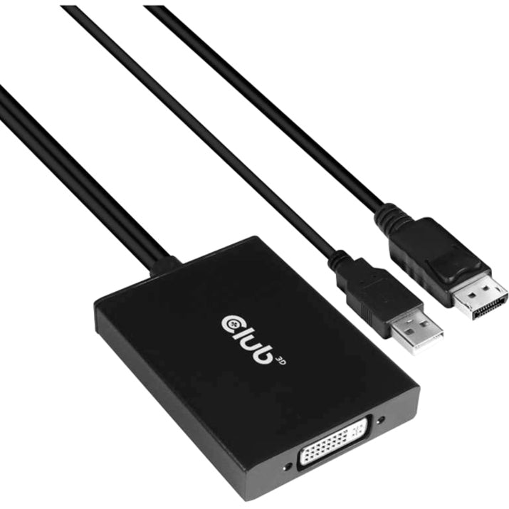Club 3D CAC-1010 DisplayPort to Dual Link DVI-I Active Adapter, Supports 4K Resolution