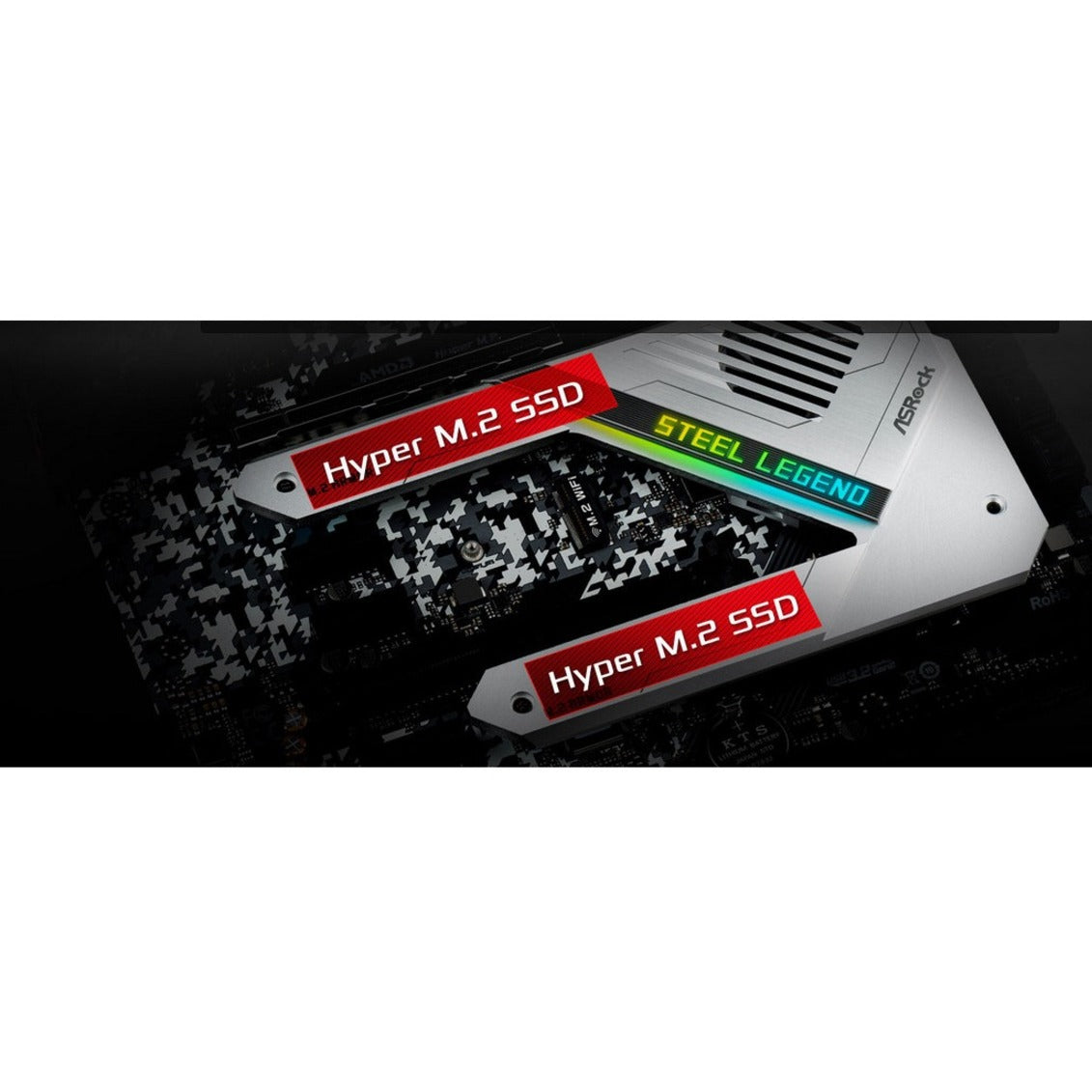 ASRock X570 STEEL LEGEND WIFI AX Desktop Motherboard, AMD X570 Chipset, ATX Form Factor, Matte Black