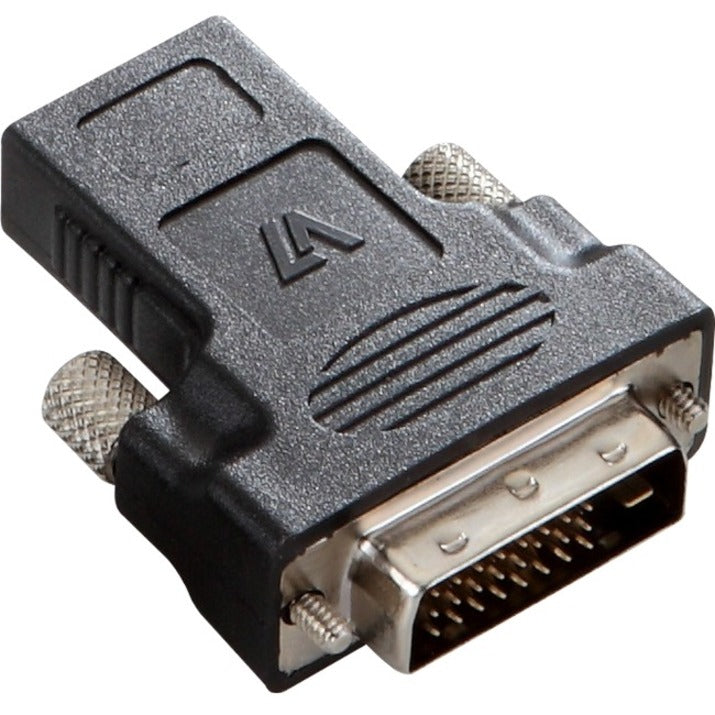 V7 V7E2DVIDMHDMIF-ADPTR Black Video Adapter DVI-D Male to HDMI Female, Plug and Play, RF Protection