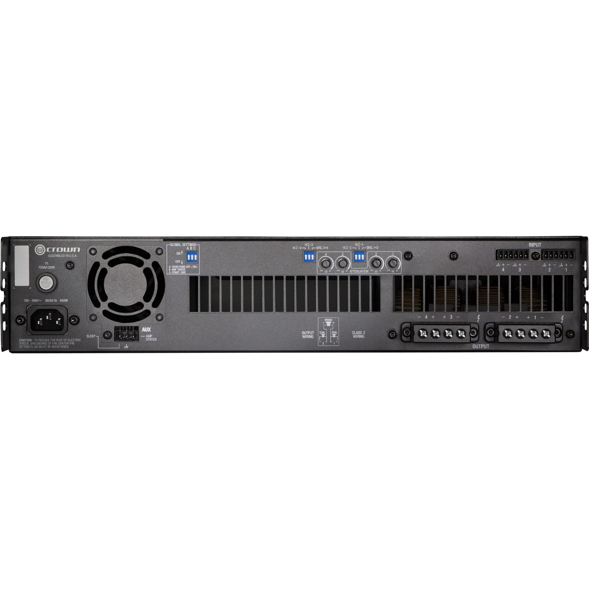 Crown DCI4X600-U-USFX Vier-Kanal 600W @ 4Ω Analoger Leistungsverstärker 