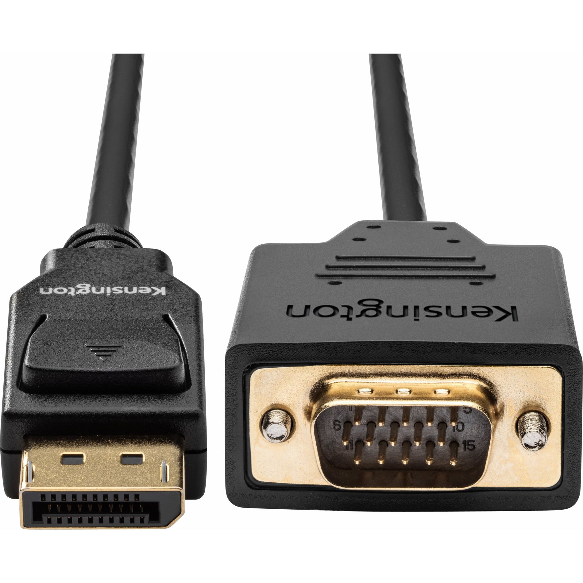 Kensington K33024WW DisplayPort 1.2 (M) to VGA (M) Cable, 6ft, Passive Unidirectional