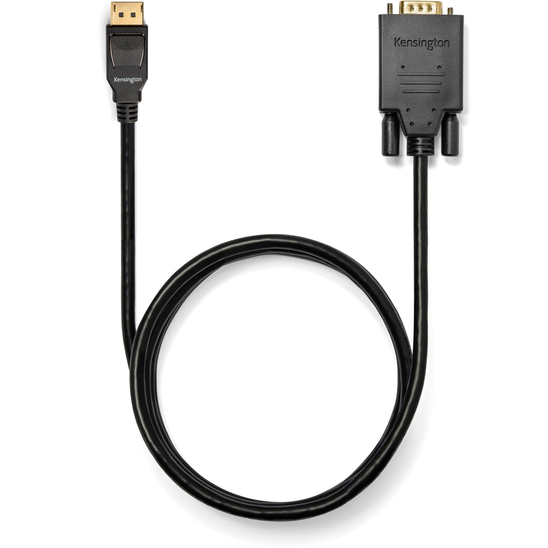 Kensington K33024WW DisplayPort 1.2 (M) to VGA (M) Cable, 6ft, Passive Unidirectional