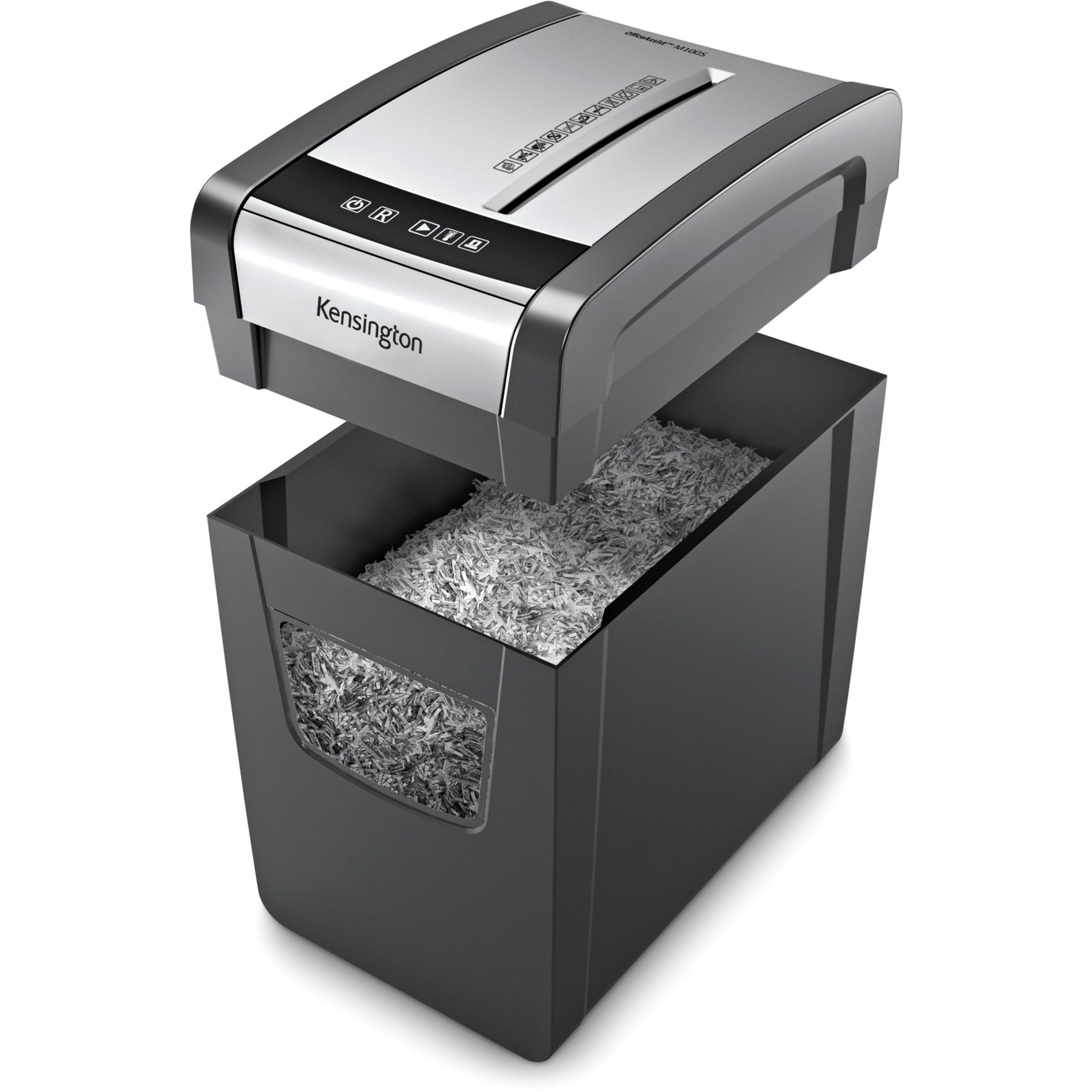 Kensington K52076AM OfficeAssist Shredder M100S Anti-Jam Cross Cut, 10 Sheet Capacity, 6 Gallon Wastebin
