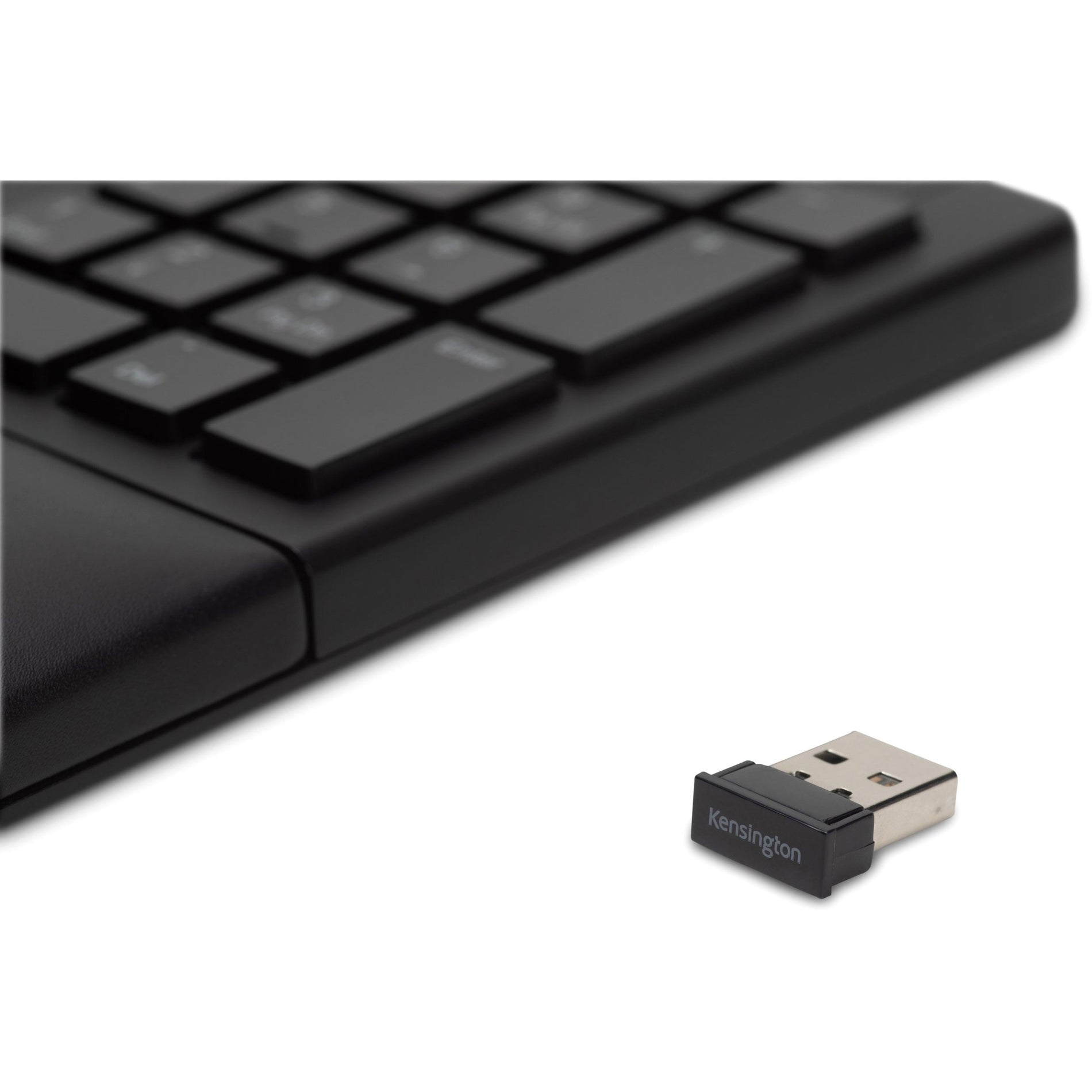 Kensington K75401US Pro Fit Ergo Wireless Keyboard-Black, 2.4 GHz Bluetooth/RF, USB Interface