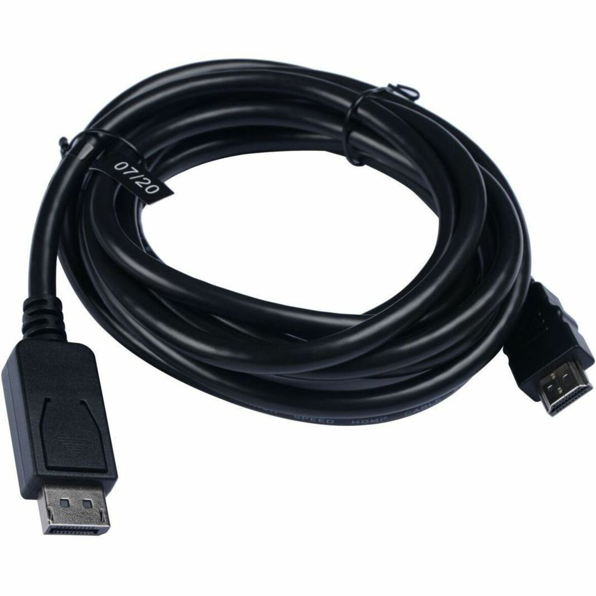 V7 V7DP2HD-03M-BLK-1E Black Video Cable DisplayPort Male to HDMI Male 3m 10ft, EMI/RF Protection, Plug & Play