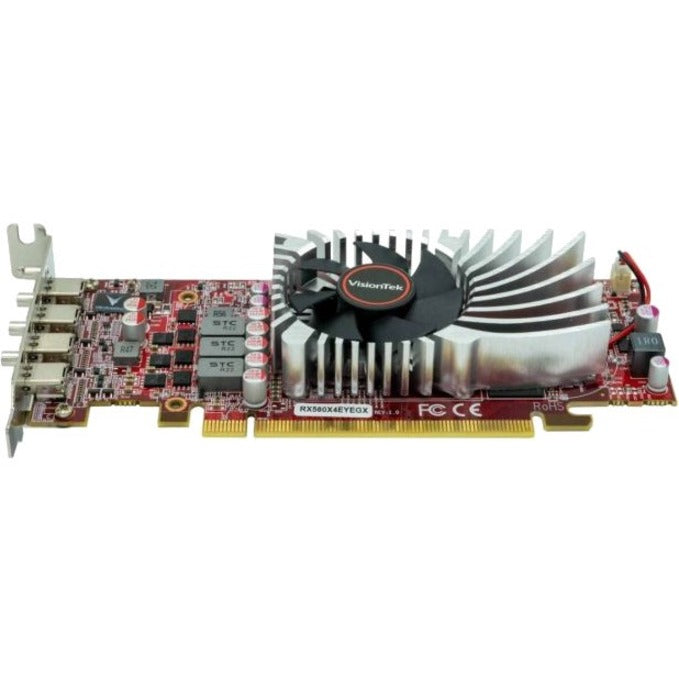 VisionTek 901278 Radeon RX 560 Graphic Card, 4GB GDDR5, 4xMiniDP, 3 Year Warranty