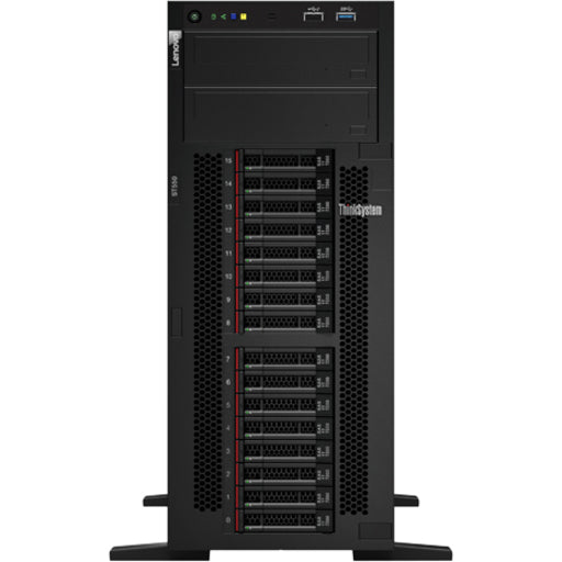 Lenovo 7X10A0BKNA ThinkSystem ST550 Server, Octa-core, 16GB RAM, 750W Power Supply