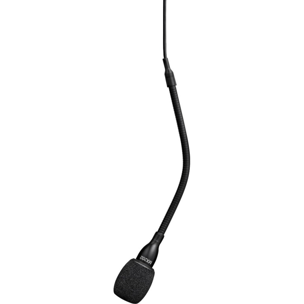 Shure MX202W-A/C Microflex Overhead Microphone, 30 ft Cable, Cardioid