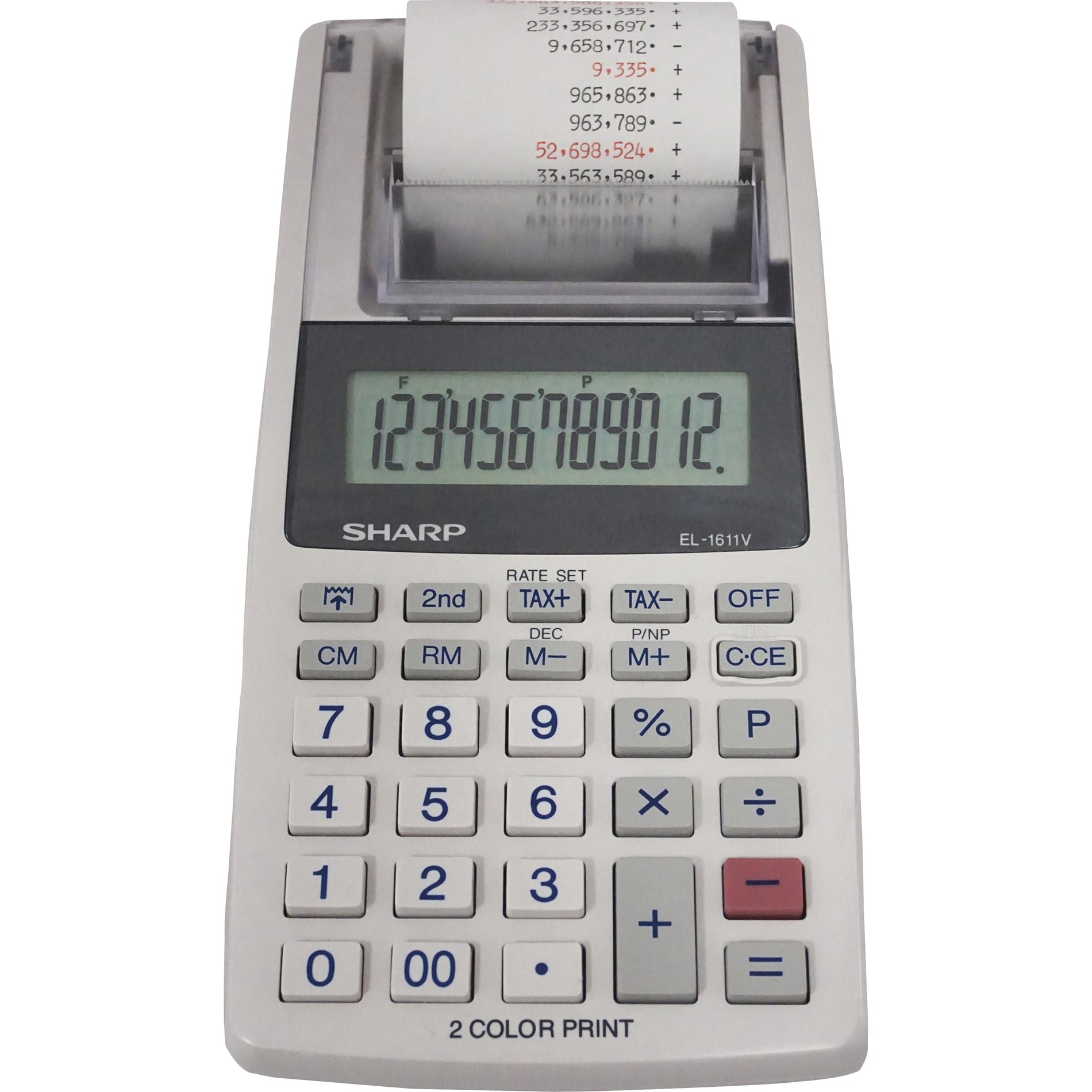 Sharp EL1611V EL-1611V 12-digit Mini Printing Calculator
