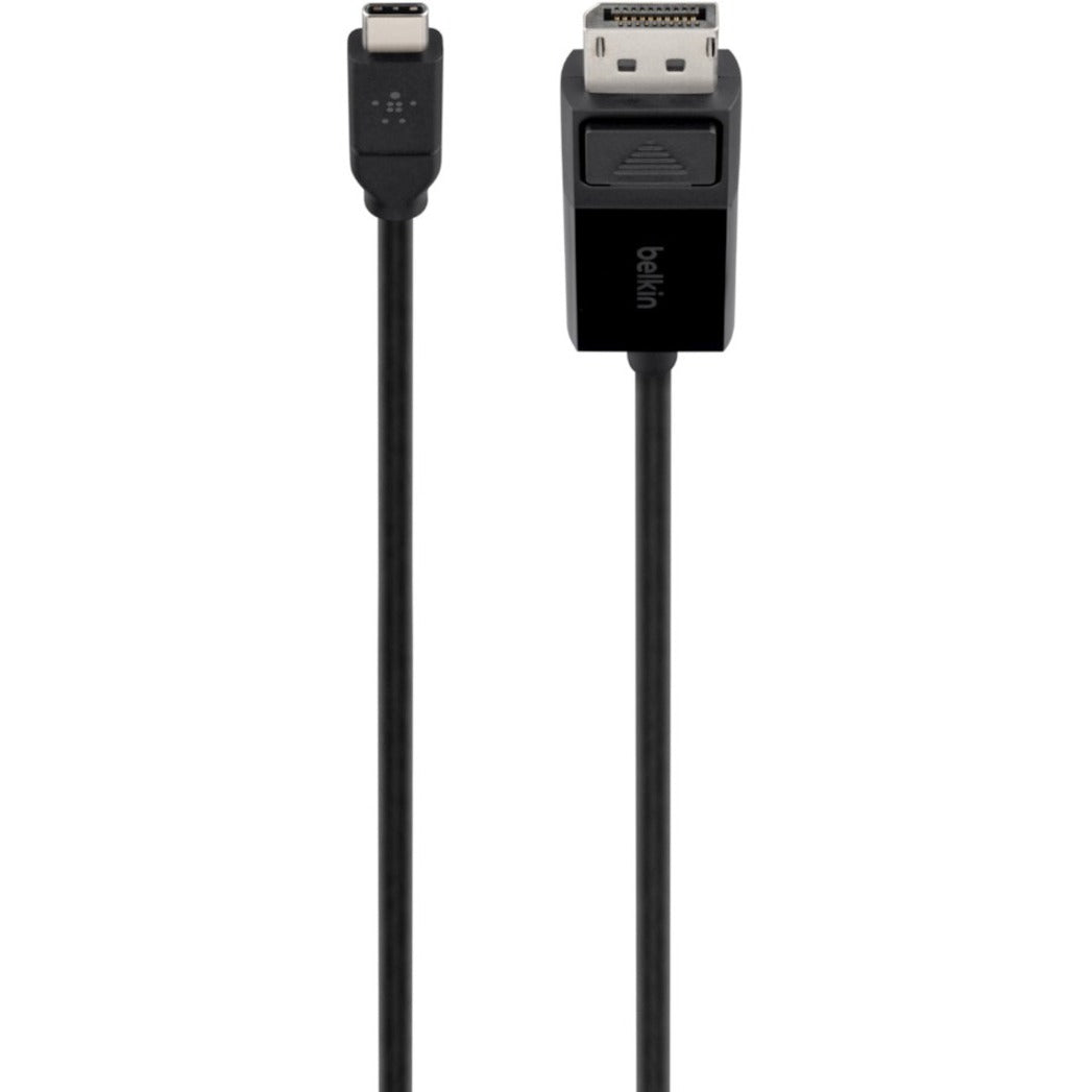 Belkin B2B103-06-BLK USB-C to DisplayPort Cable, 4k 60Hz 6 foot, Plug & Play, Noise-free