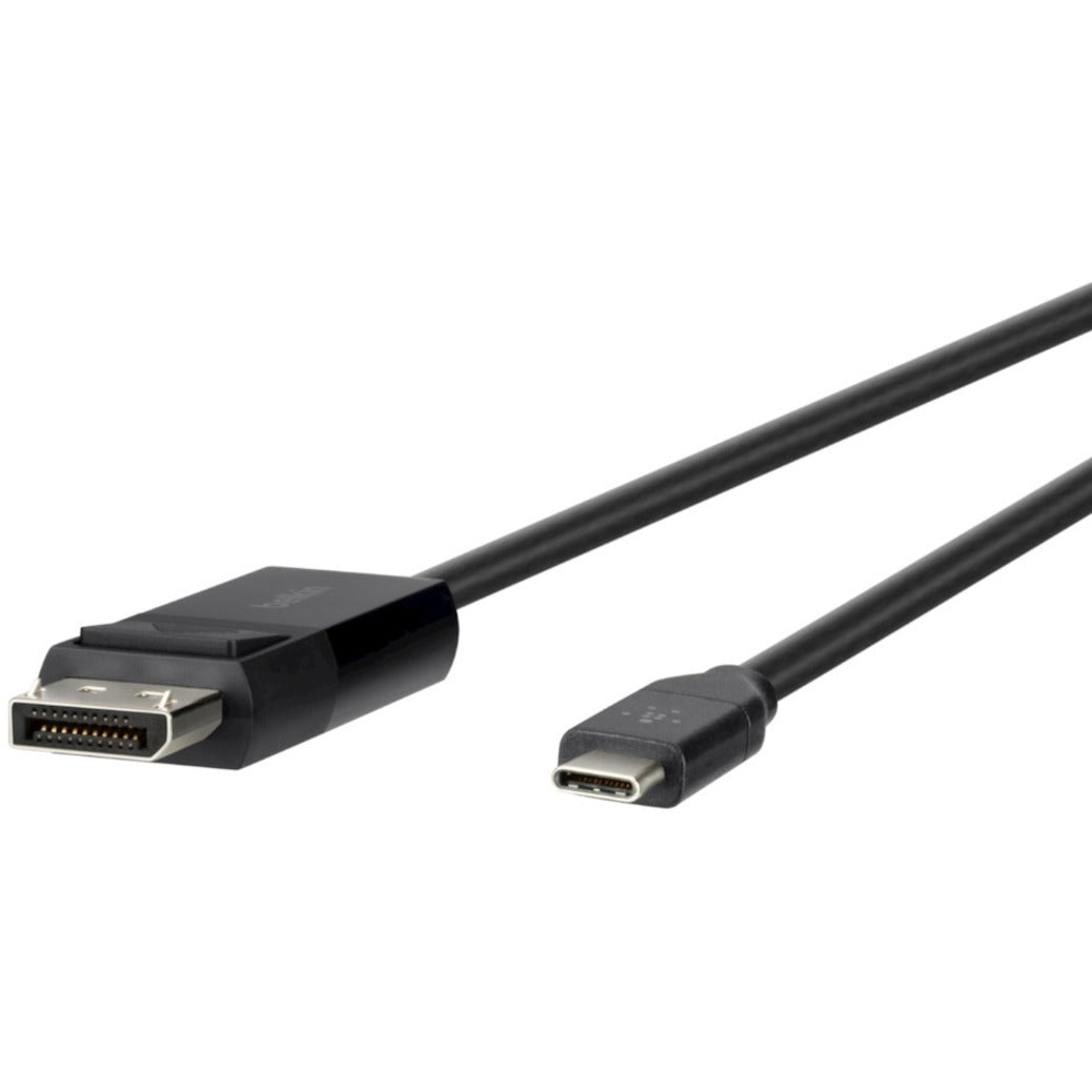 Belkin B2B103-06-BLK USB-C to DisplayPort Cable, 4k 60Hz 6 foot, Plug & Play, Noise-free