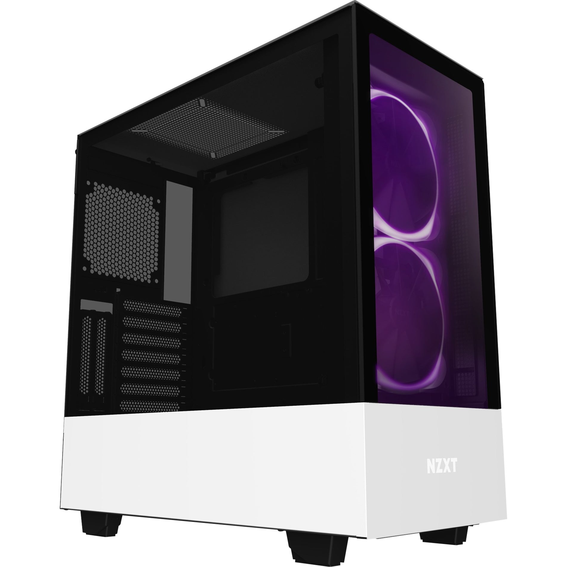 NZXT CA-H510E-W1 Premium Compact Mid-tower ATX Case, Matte White, 6 Expansion Bays, 9 Expansion Slots