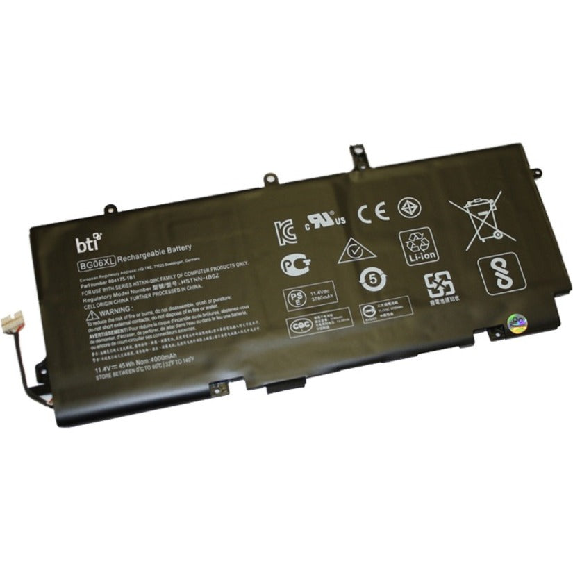 BTI BG06XL-BTI Battery for HP EliteBook 1040 G3 Notebook, 18 Month Limited Warranty