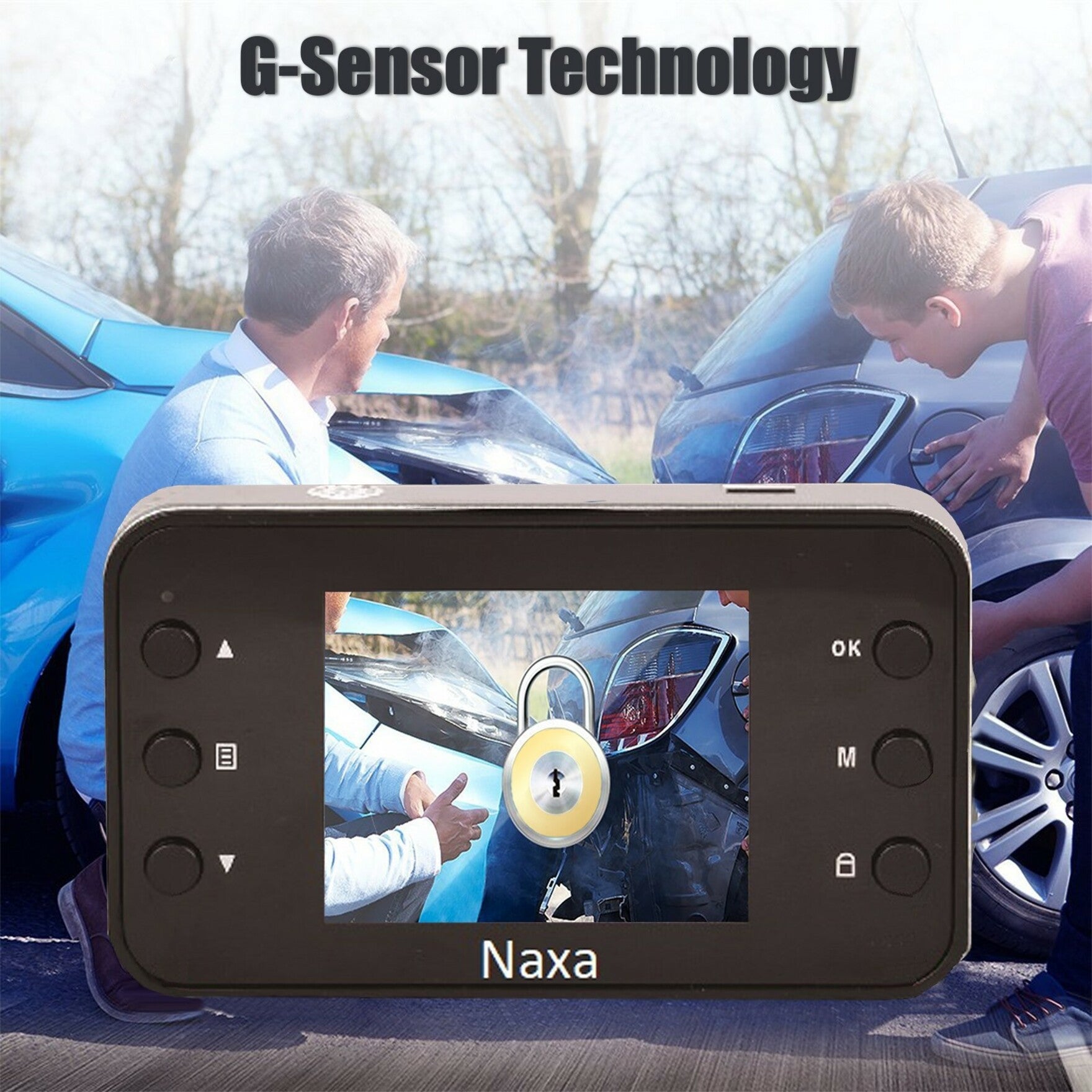 Naxa NCV6000 HD Car Dash Cam, 2.4" LCD Screen, Dashboard Mount