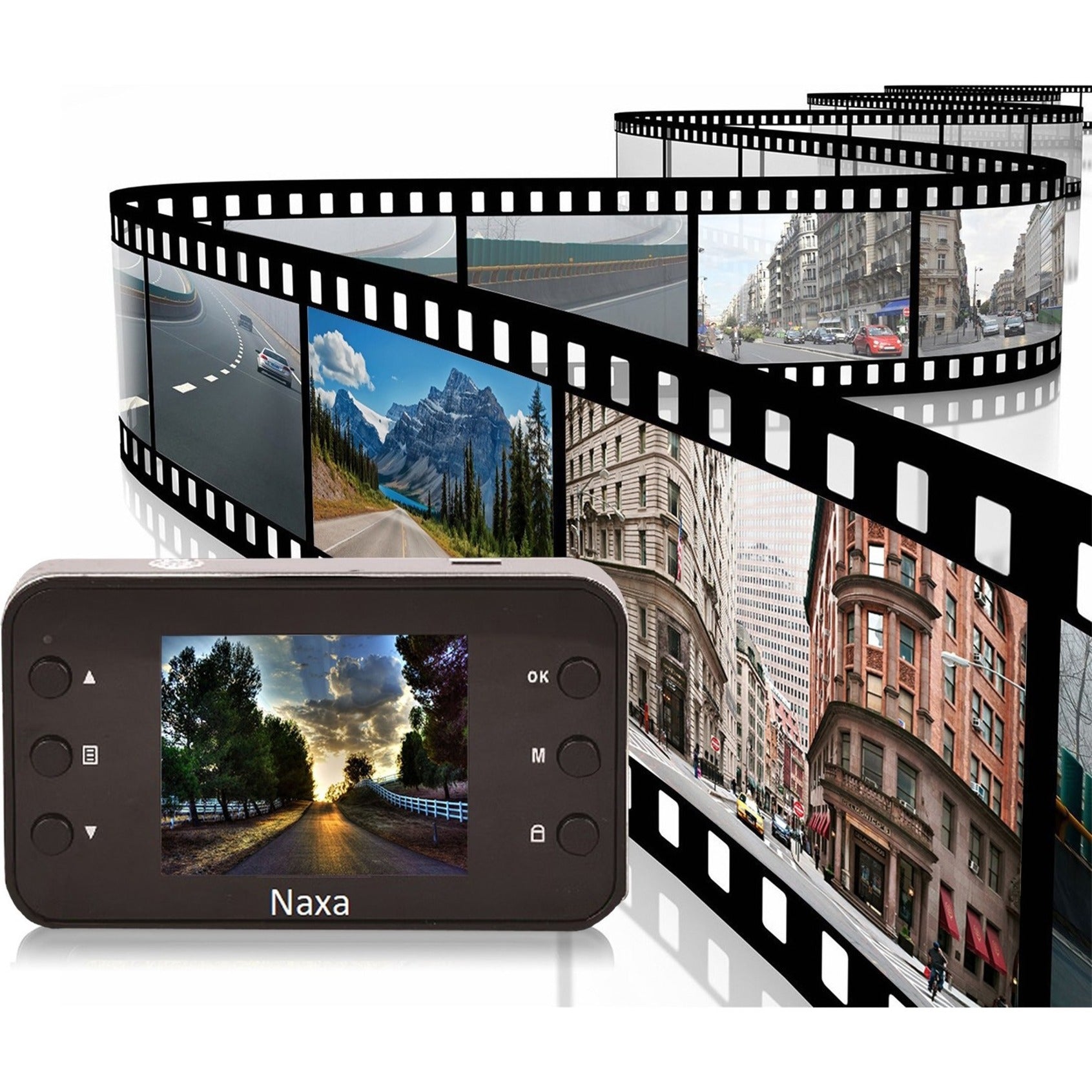 Naxa NCV6000 HD Car Dash Cam, 2.4" LCD Screen, Dashboard Mount