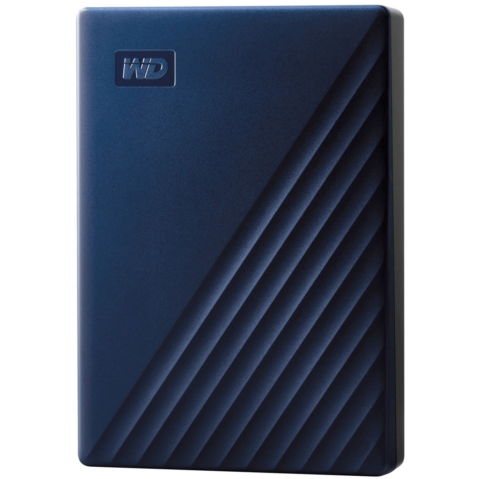 WD WDBA2F0040BBL-WESN My Passport for Mac 4 TB Portable Hard Drive, Midnight Blue, USB 3.2, 256-bit Encryption