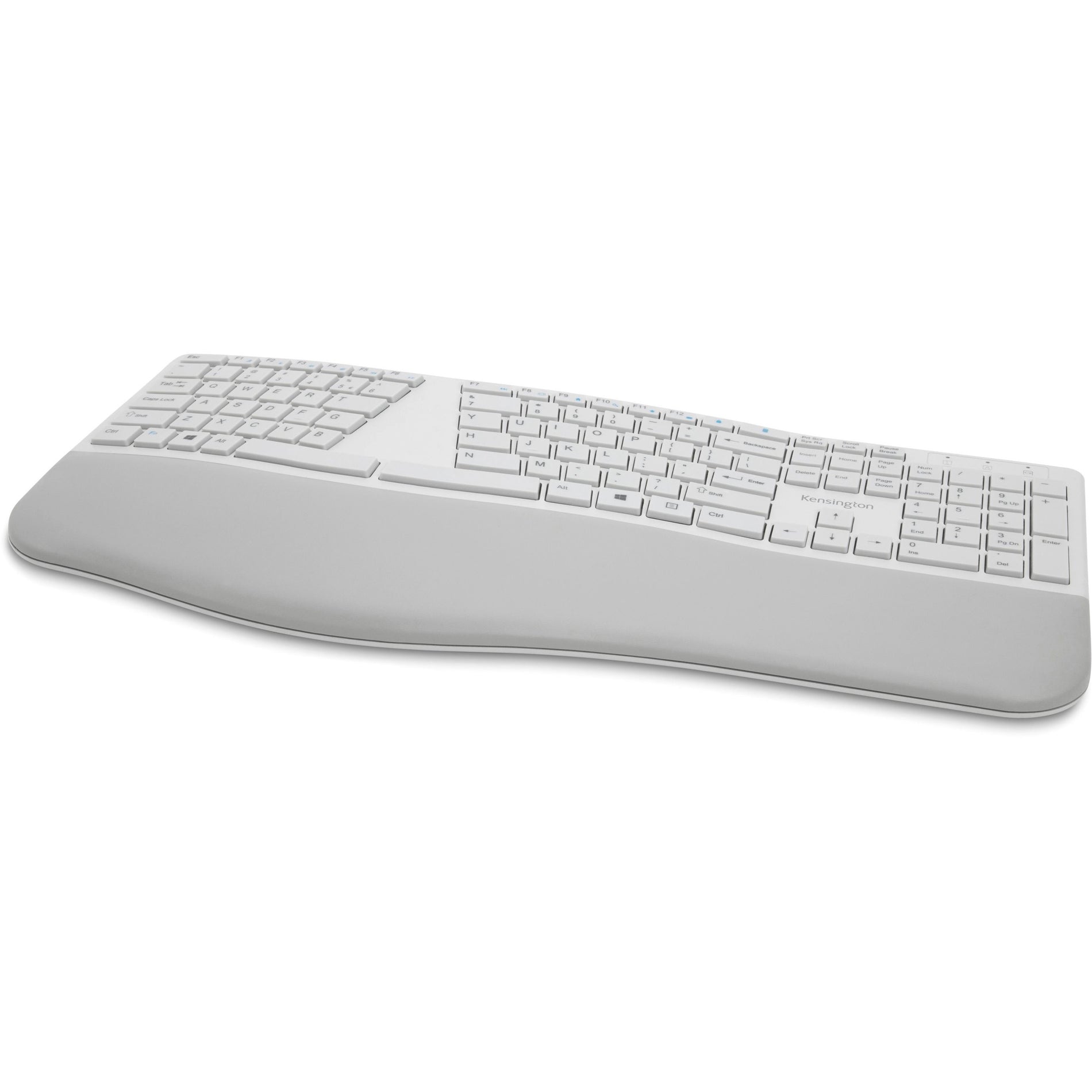 Kensington K75402US Pro Fit Ergo Wireless Keyboard-Gray, Bluetooth/RF, USB Interface