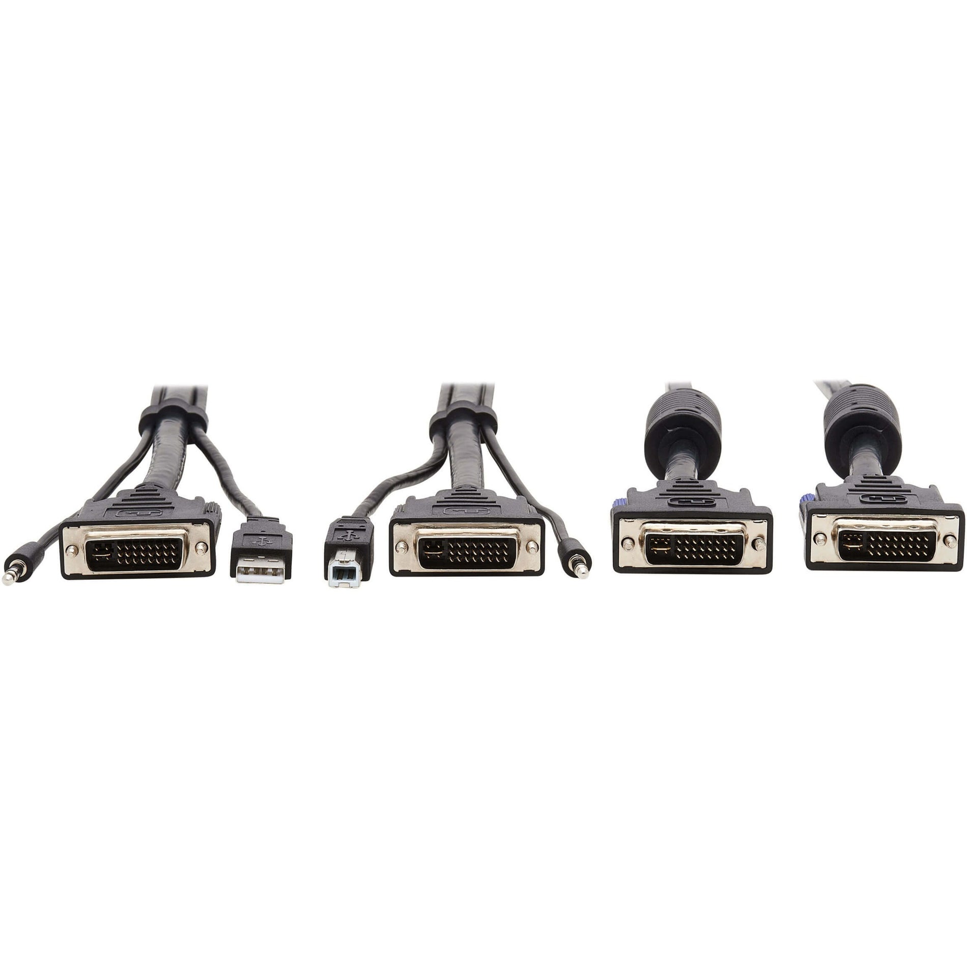 Tripp Lite P784-010-DV 10FT 3-in-1 DVI USB 3.5mm Audio KVM Cable, Plug & Play