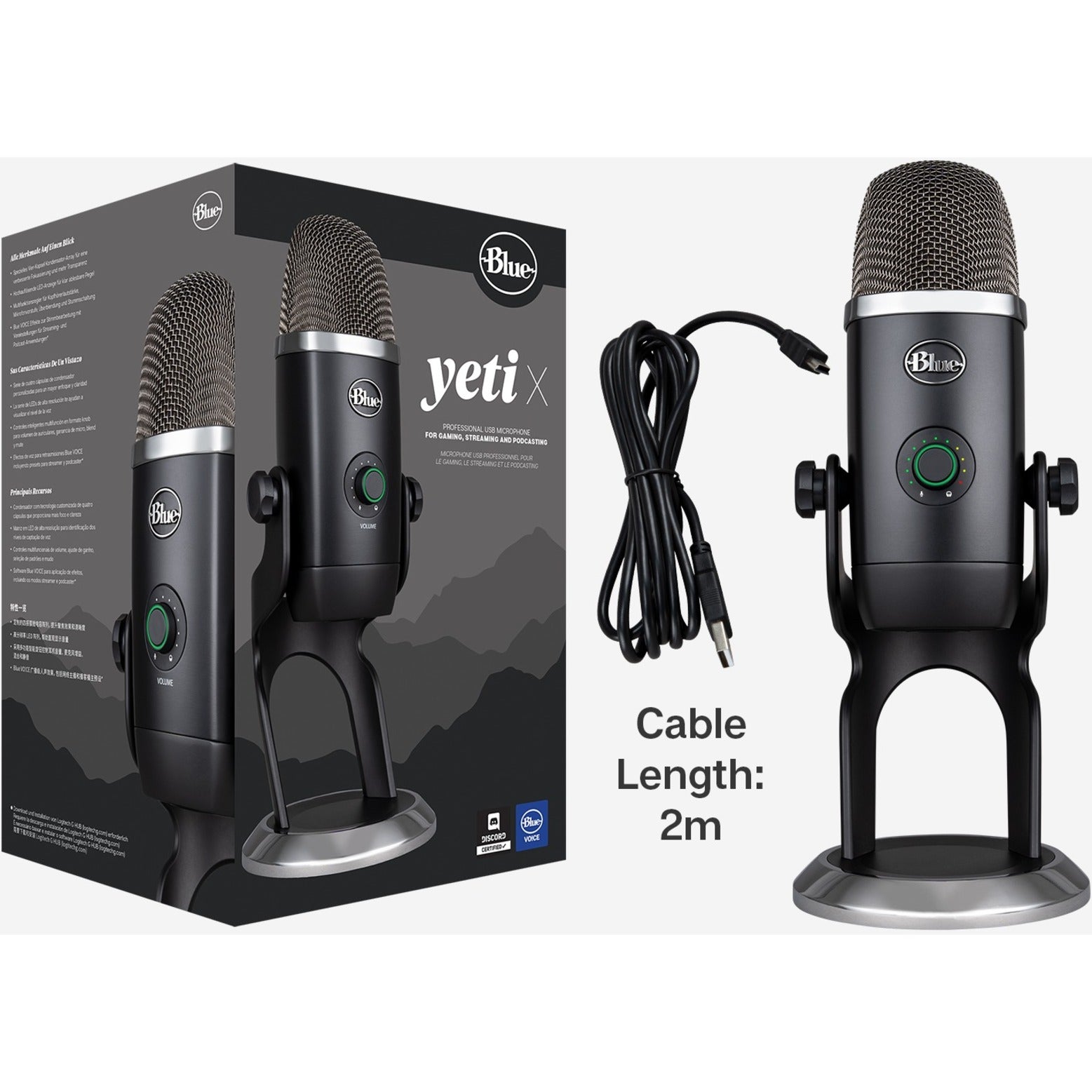 Blue 988-000105 Yeti X Professional USB Microphone for Gaming