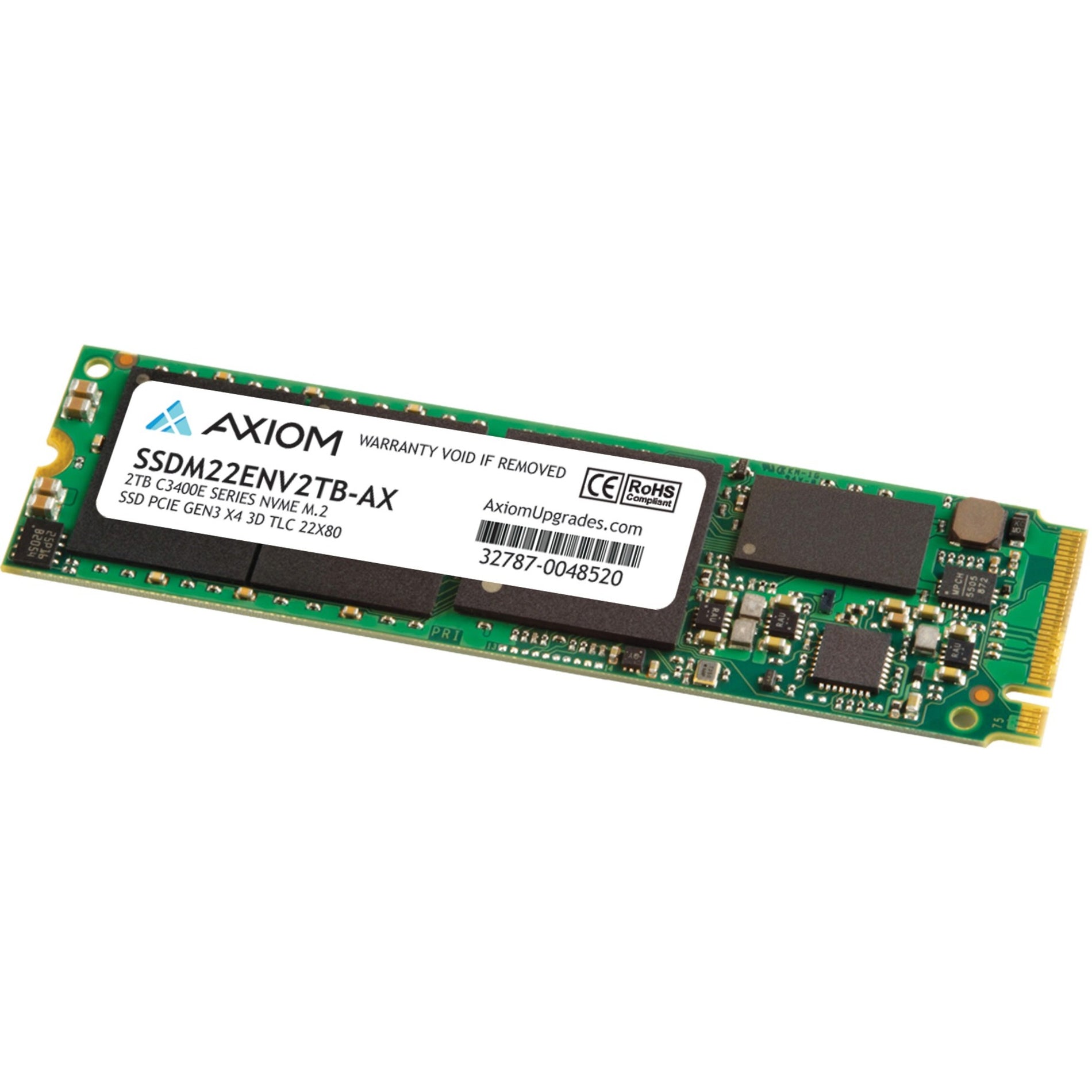 Axiom SSDM22ENV2TB-AX C3400e Series NVMe M.2 SSD, 2TB Storage Capacity