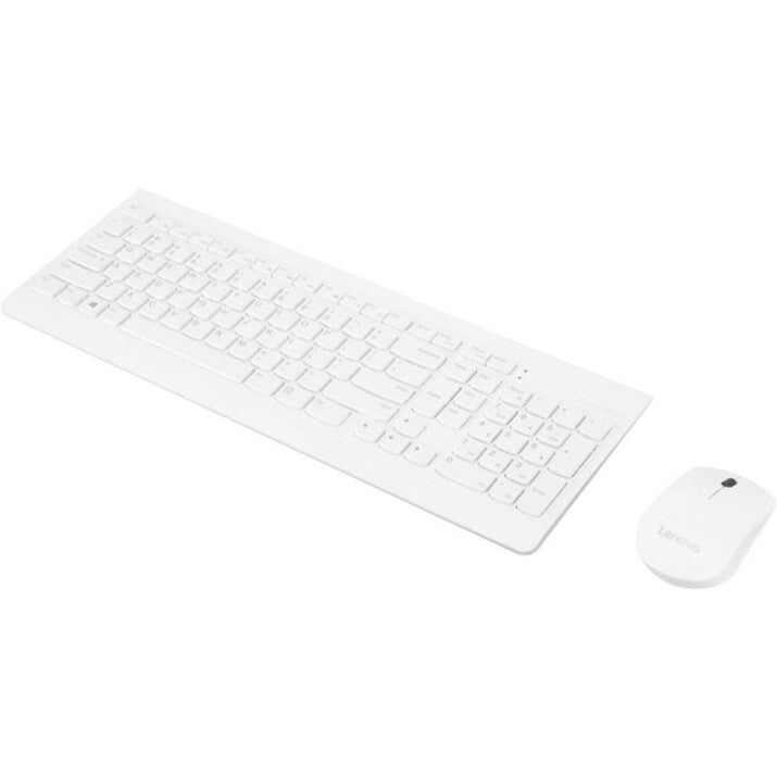 Lenovo GX30W75336 510 Wireless Combo Keyboard & Mouse (White), Spill Resistant, Windows Compatible
