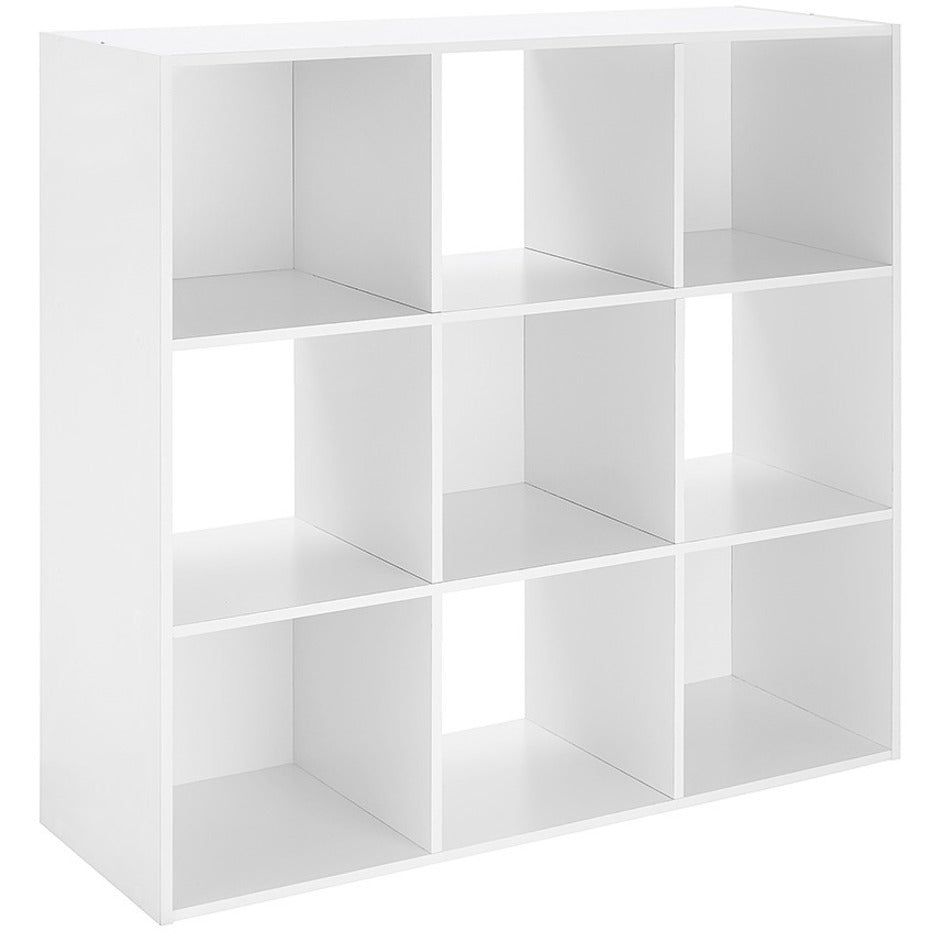 Whitmor 6422-8859-WHT Storage Rack, Stackable, 9 Compartments, White