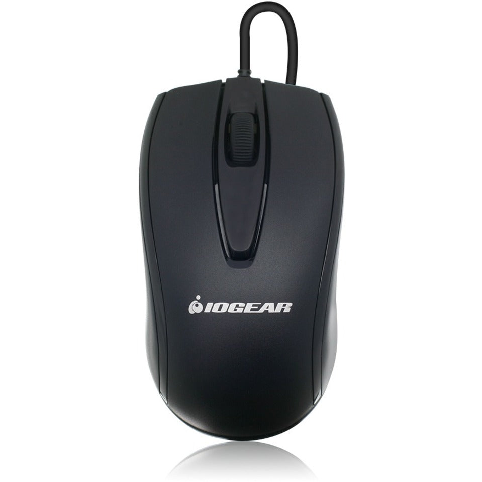 IOGEAR GME423 3-Button Optical USB Wired Mouse, 1000 dpi, Scroll Wheel
