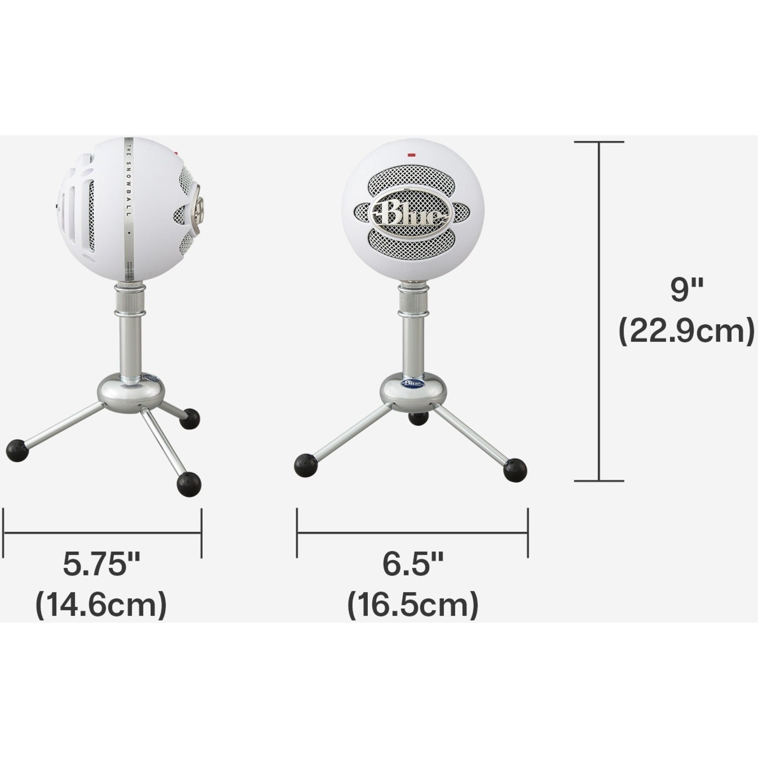 Blue 988-000073 Snowball Classic Studio-Quality USB Microphone, 2 Year Limited Warranty, Cardioid & Omni-directional Polar Pattern, Stand Mountable, Condenser Technology