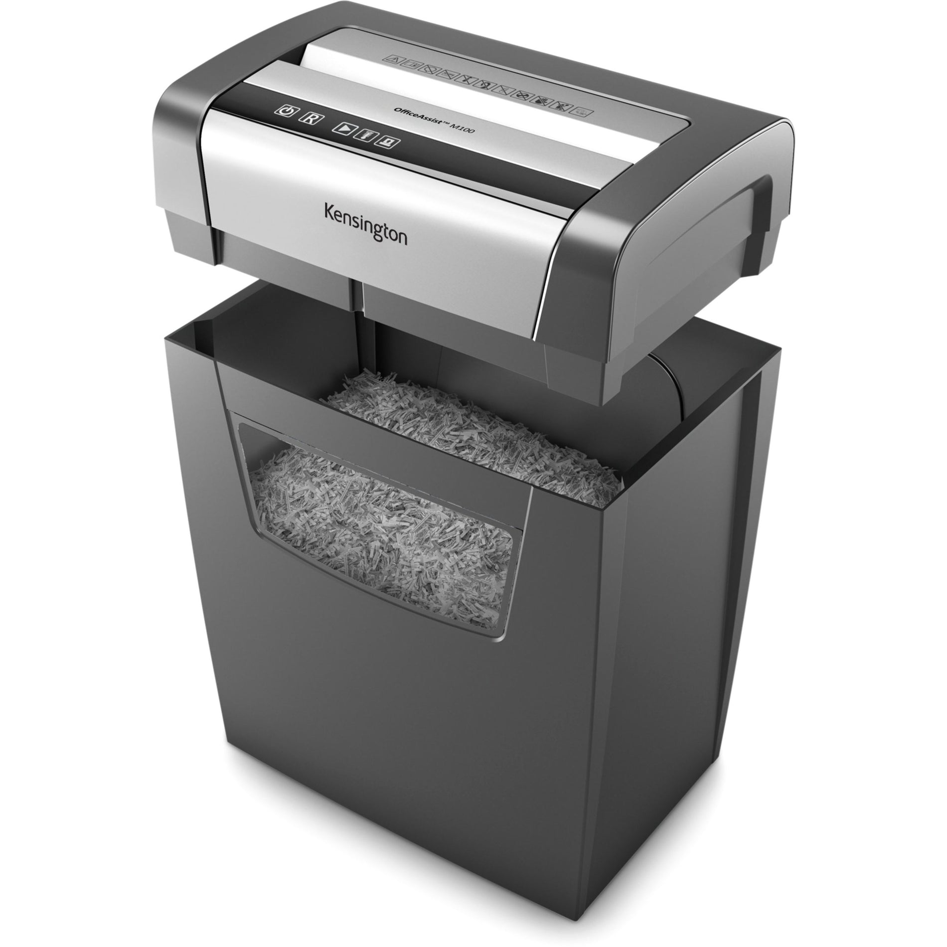 Kensington K52075AM OfficeAssist Shredder M100 Anti-Jam Cross Cut, 10 Sheet Capacity, 6 Gallon Wastebin