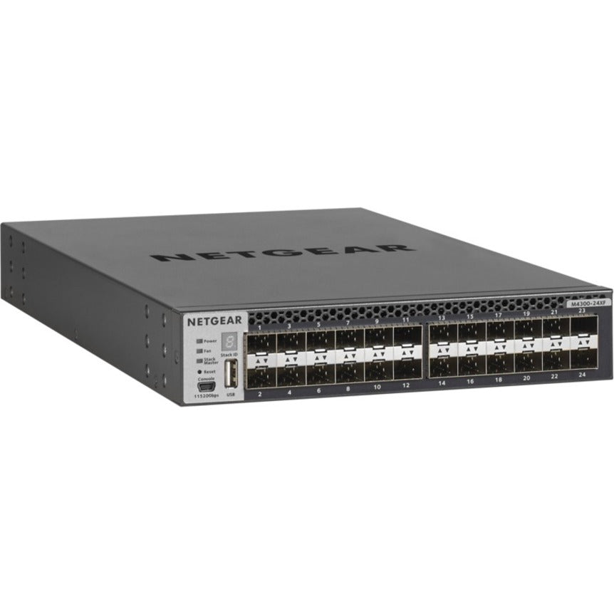 Netgear XSM4324FS-100NES XSM4324FS Ethernet Switch, 24 x 10 Gigabit Ethernet Expansion Slot, 2 x 10 Gigabit Ethernet TP/SFP Combo