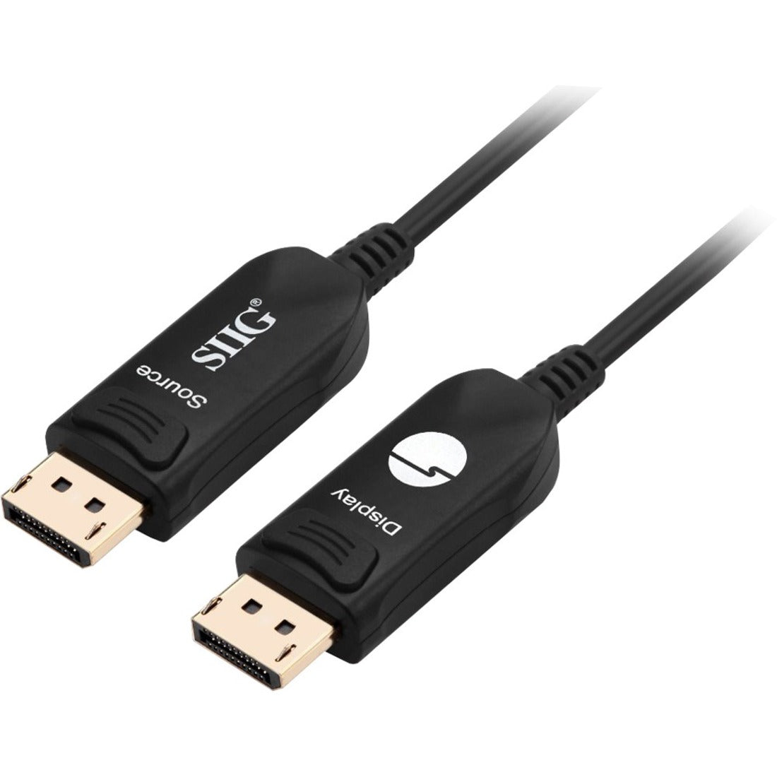 SIIG CB-DP2211-S1 4K DisplayPort 1.2 AOC Cable - 15M, Plug & Play, 21.6 Gbit/s Data Transfer Rate, Gold Plated Connectors