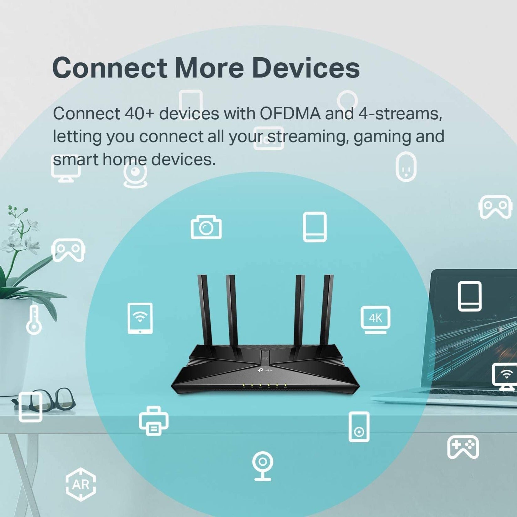 TP-Link ARCHER AX50 AX3000 Dual Band Gigabit Wi-Fi 6 Router, 375 MB/s Speed, 4 Antennas