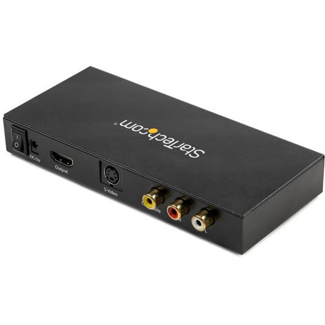 StarTech.com VID2HDCON2 S-Video or Composite to HDMI Converter with Audio - 720p - NTSC & PAL, Analog to HDMI Upscaler - Mac & Windows