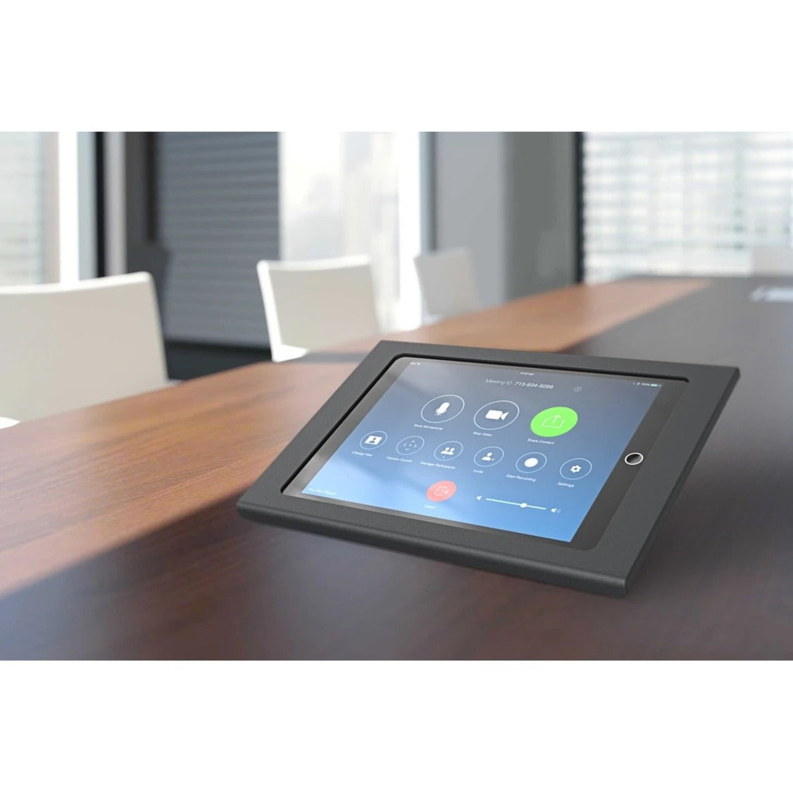 Heckler Design H601-BG Zoom Rooms Console for iPad, Black Gray - Fingerprint Resistant, Theft Resistant, Tamper Resistant, Kensington Security Slot