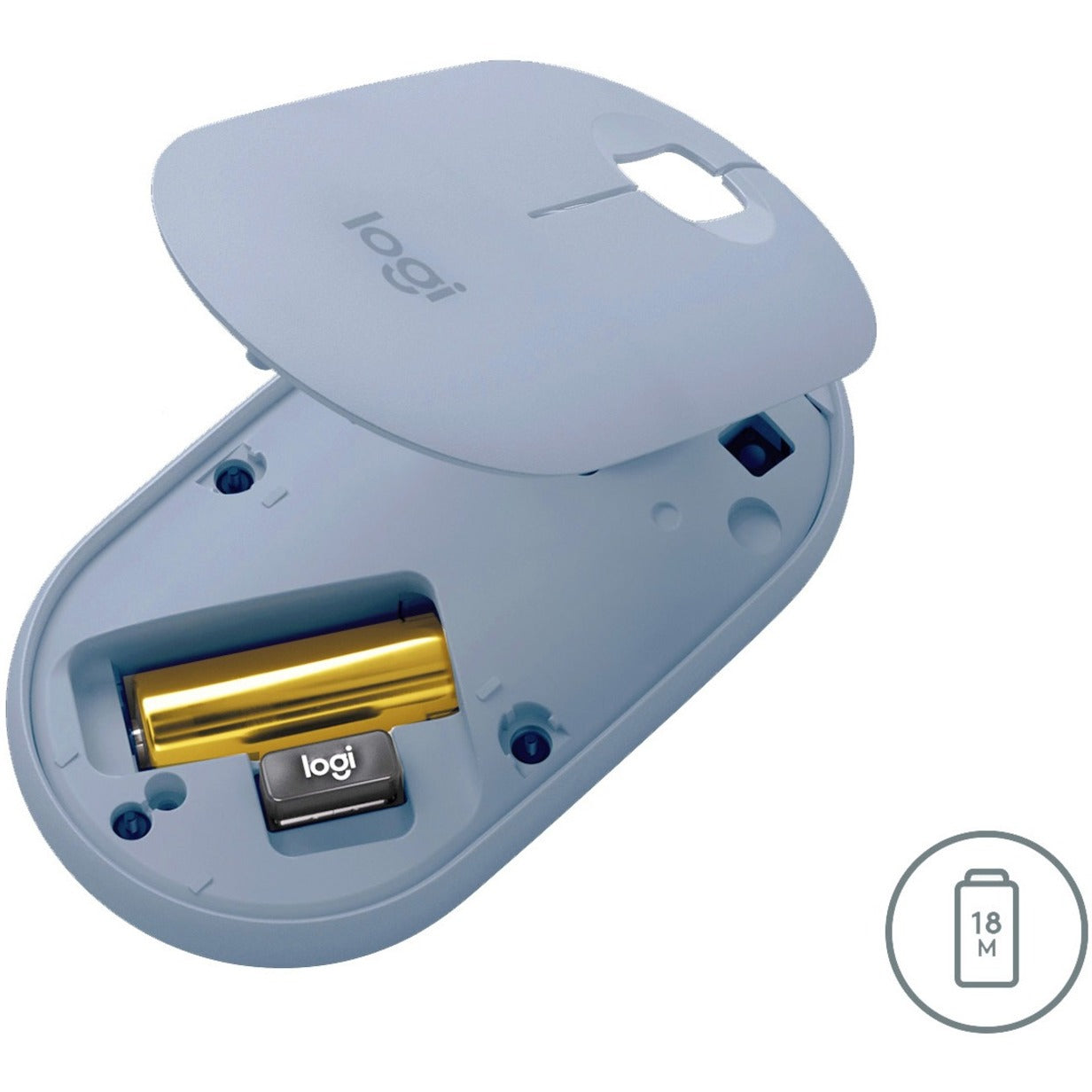 Logitech 910-005773 Pebble Wireless Mouse M350, Bluetooth/Radio Frequency, 1000 dpi, USB