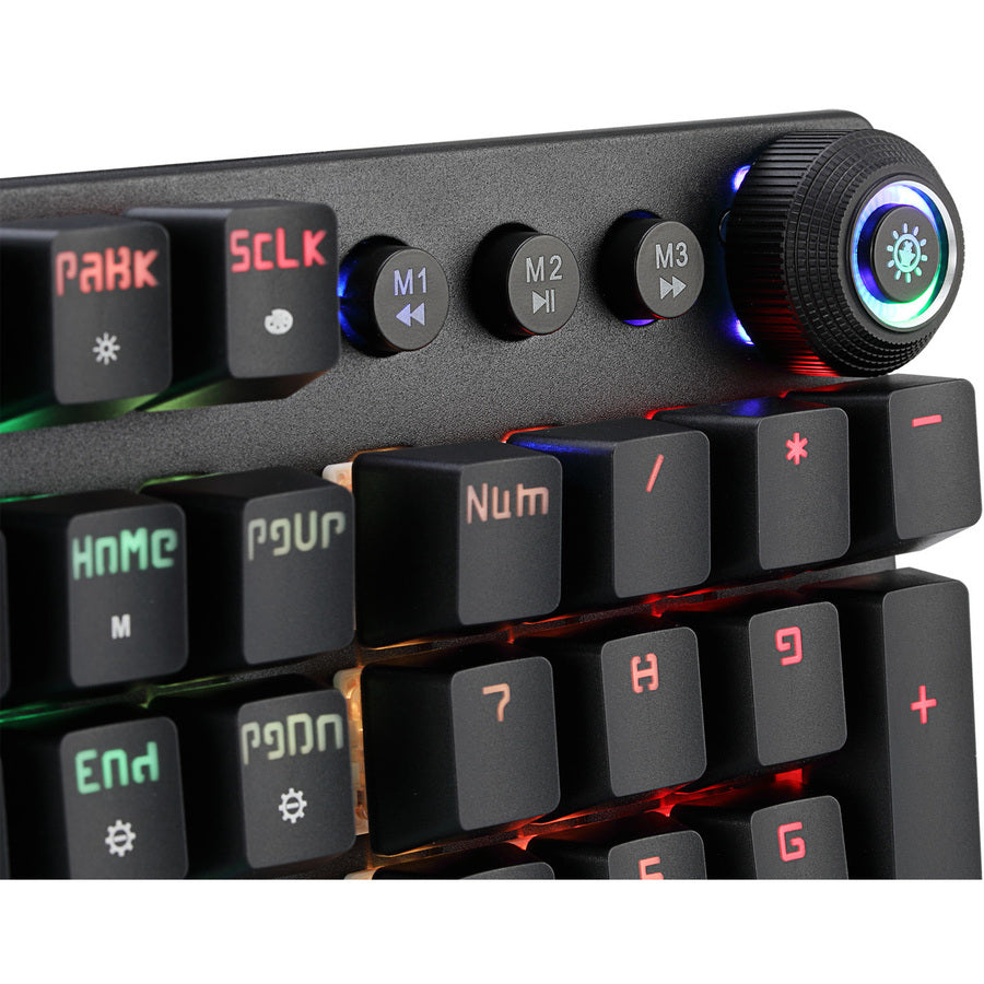 Adesso AKB-650EB EasyTouch RGB Programmable Mechanical Gaming Keyboard with Detachable Magnetic Palmrest