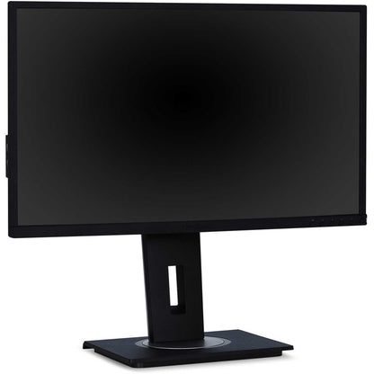 Angled view of ViewSonic VG2448-PF monitor showing slim profile and stand design-alternate-image2