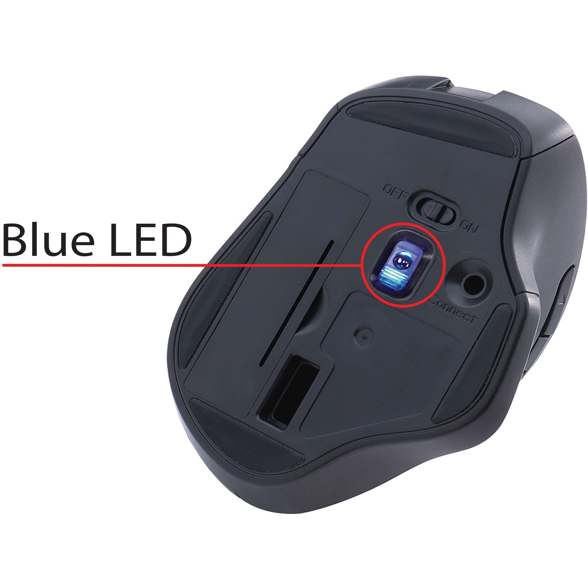 Verbatim 70242 Mouse, Silent Ergonomic Wireless Blue LED, Graphite