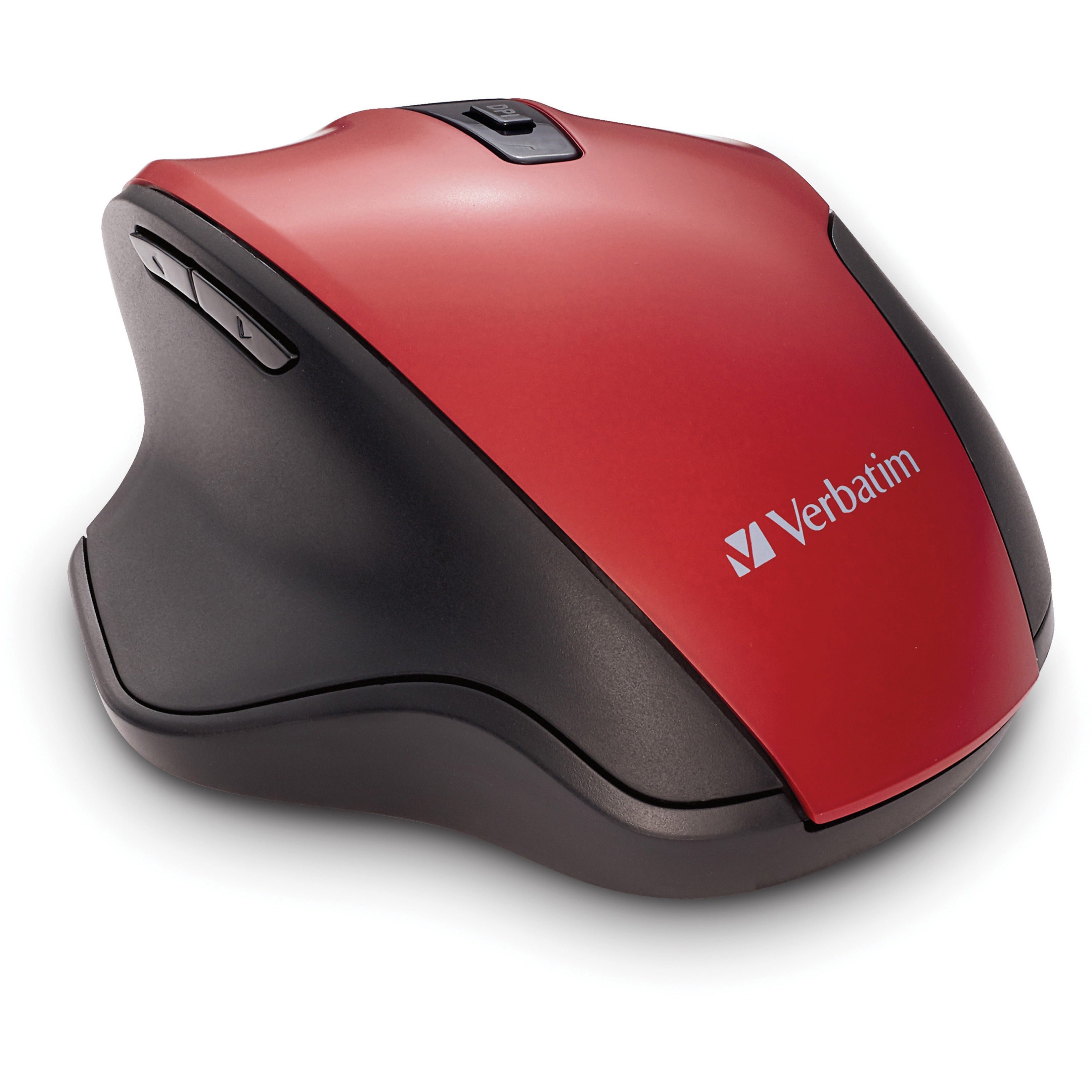 Verbatim 70243 Mouse, Silent Ergonomic Wireless Blue LED, Red