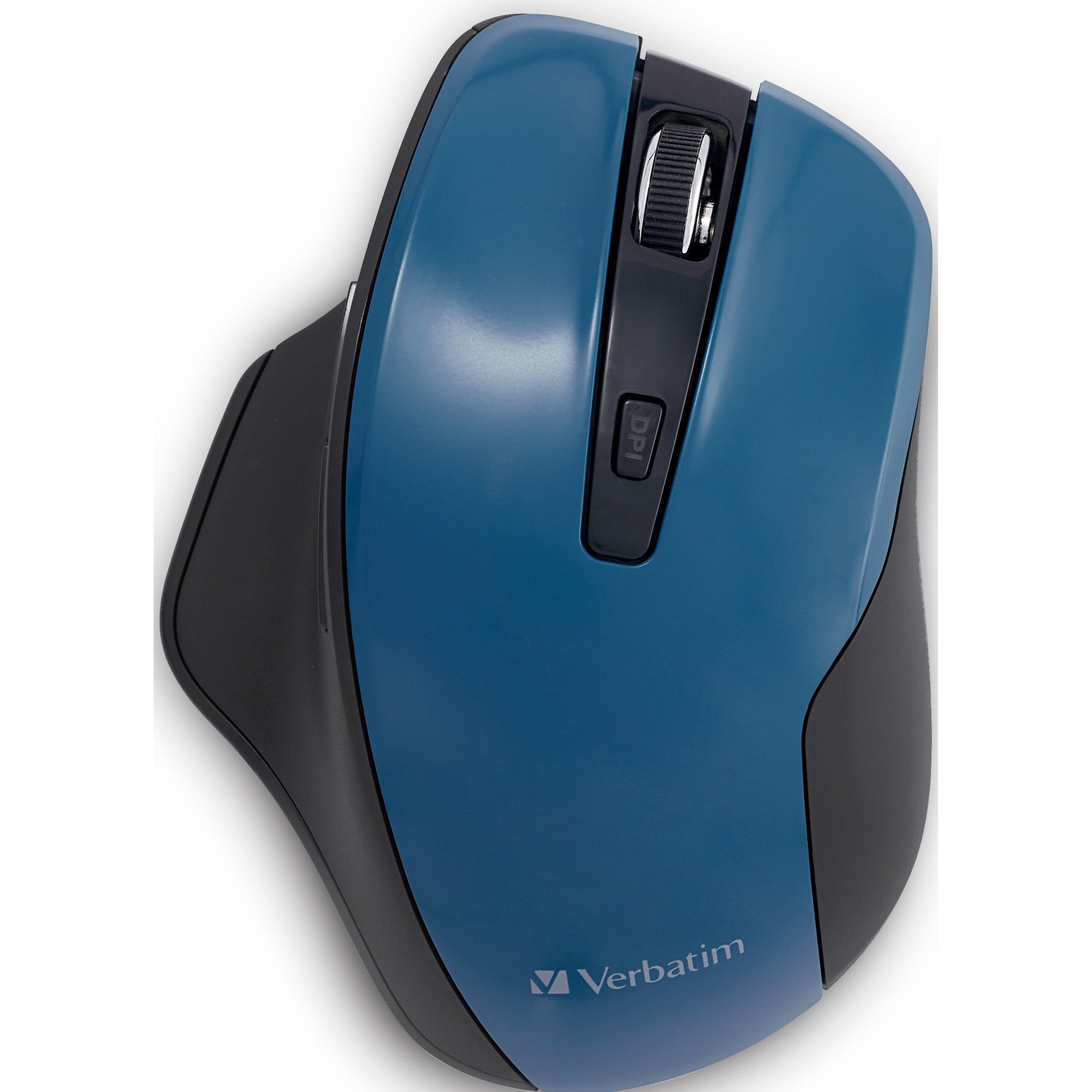 Verbatim 70244 Mouse, Silent Ergonomic Wireless Blue LED, Dark Teal