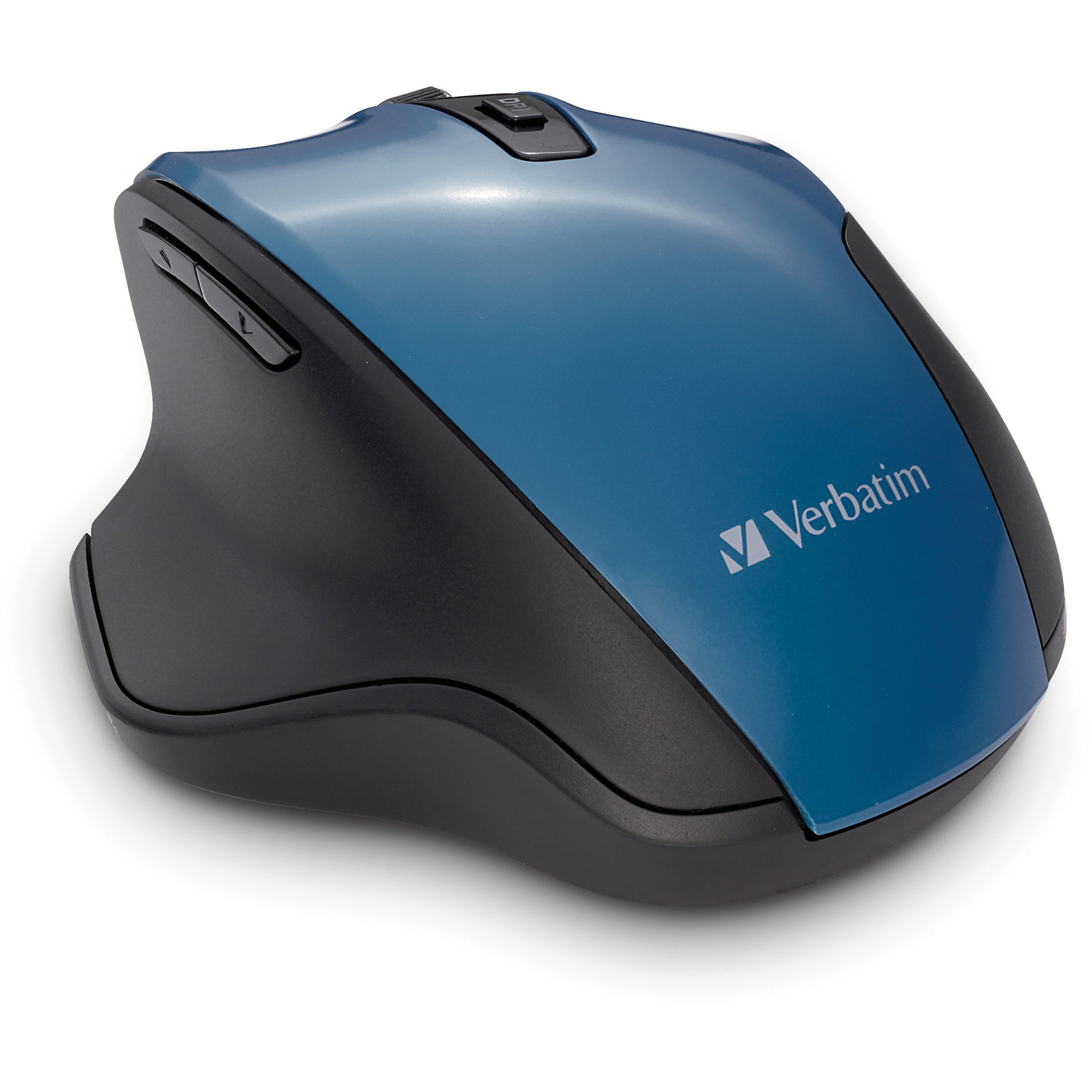 Verbatim 70244 Mouse, Silent Ergonomic Wireless Blue LED, Dark Teal