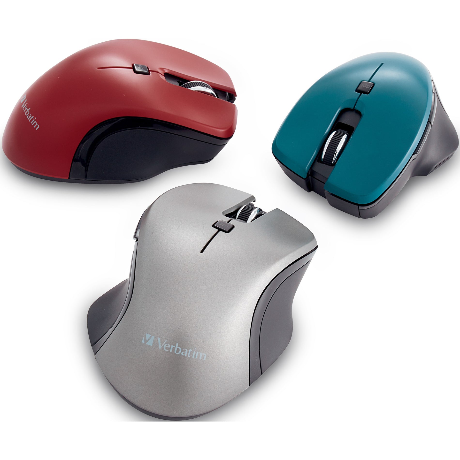 Verbatim 70245 Mouse, Wireless Blue LED, Graphite, USB-C Receiver, 1600 dpi