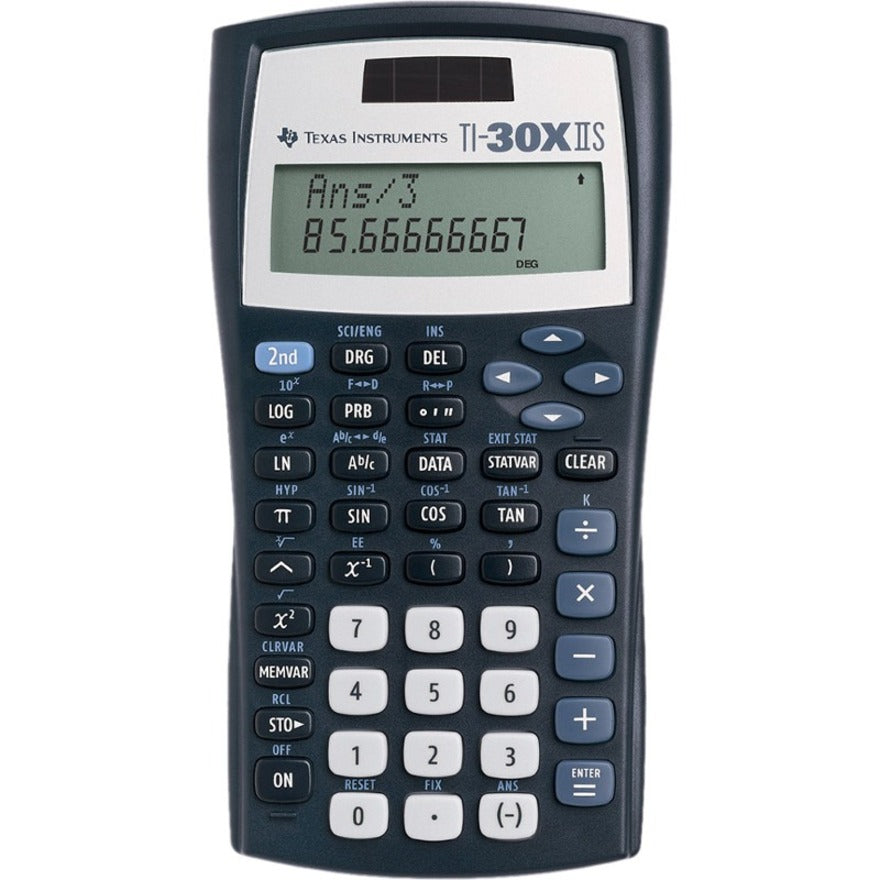 Texas Instruments 30XIIS/TBL/1L1/BM TI-30XIIS Scientific Calculator, Dual Power, Impact Resistant Cover