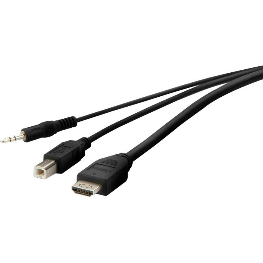 Belkin F1DN1CCBL-HH6T HDMI High Retention + USB A/B + Audio Passive Combo KVM Cable, 6 ft