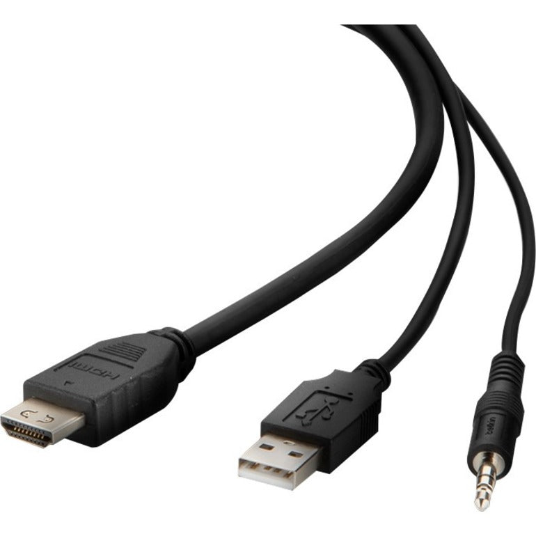 Belkin F1DN1CCBL-HH6T HDMI High Retention + USB A/B + Audio Passive Combo KVM Cable, 6 ft