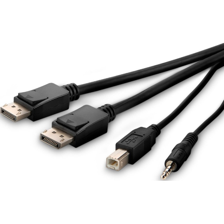 Belkin F1DN2CCBL-MP10T Dual MiniDP to DP + USB A/B + Audio Passive Combo KVM Cable, 10 ft