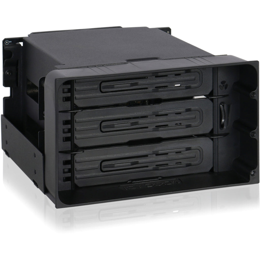 Icy Dock MB830SP-B FlexiDOCK Drive Enclosure, 5.25" - SATA/600, Hot Swappable Bays, Black