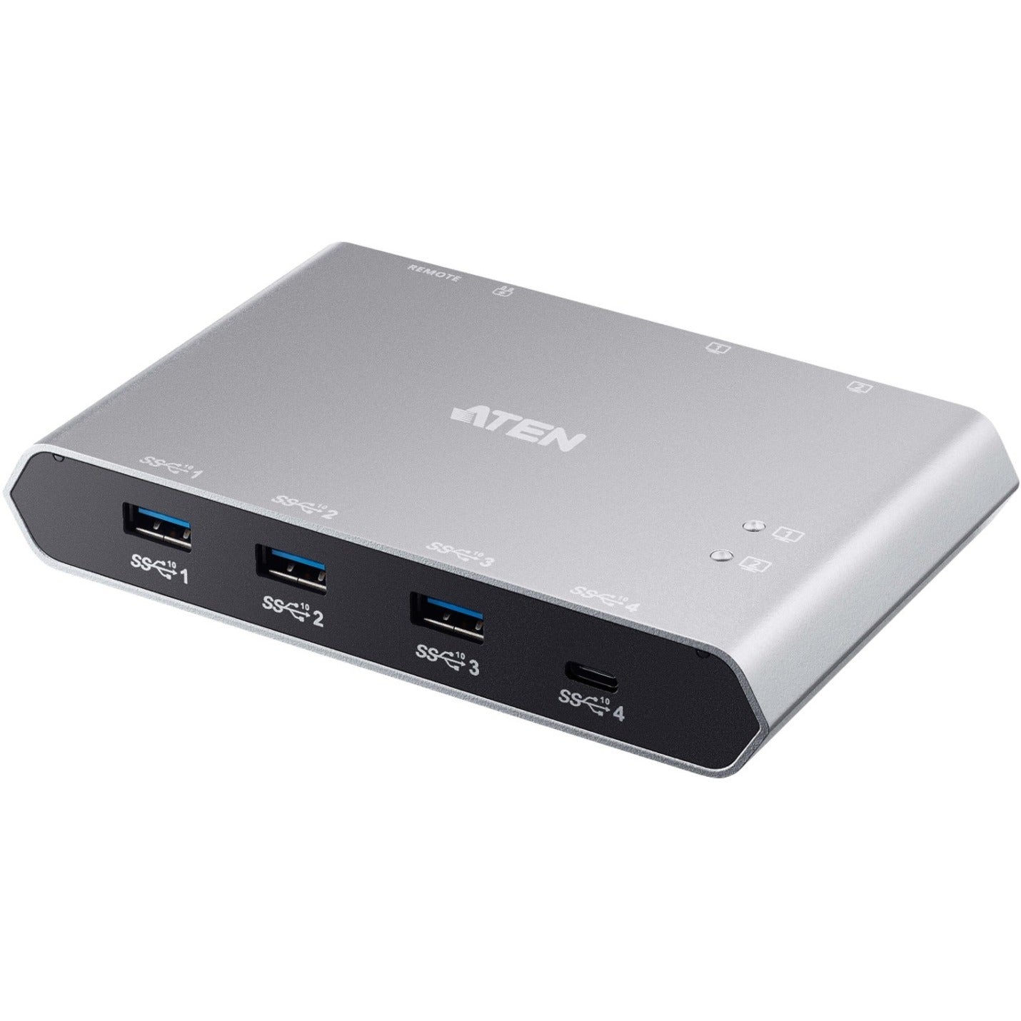ATEN US3342 2-Port USB-C Gen 2 Sharing Switch with Power Pass-through, USB Hub for Mac and PC