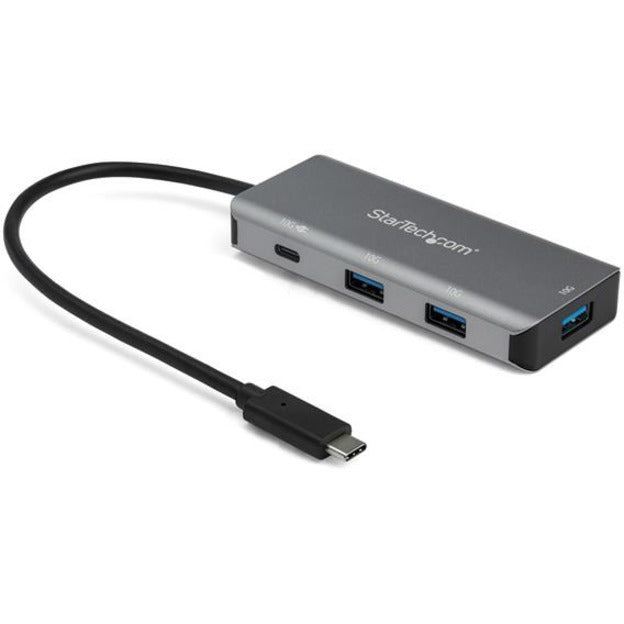 StarTech.com HB31C3A1CPD3 4-Port USB-C Hub 10 Gbps with Power Delivery & 9.8" Attached Host Cable, 3x USB-A & 1x USB-C